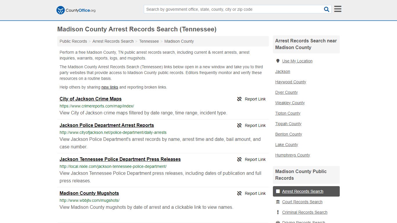 Arrest Records Search - Madison County, TN (Arrests & Mugshots)
